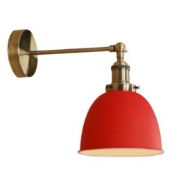 Mylights Retro Rustik Mafsalı Hareketli Kırmızı Duvar Lambası Aplik