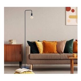 Mylights Retro Rustik Mat Siyah Köşe Lambası Lambader