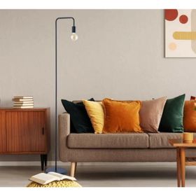 Mylights Retro Rustik Mat Siyah Köşe Lambası Lambader