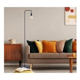 Mylights Retro Rustik Mat Siyah Köşe Lambası Lambader