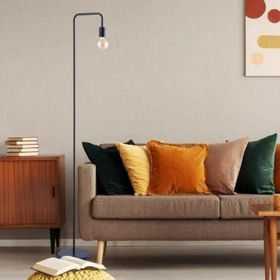 Mylights Retro Rustik Mat Siyah Köşe Lambası Lambader