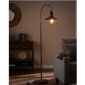 Mylights Retro Rustik Mat Siyah Rustik Ayaklı Köşe Lambası Lambader
