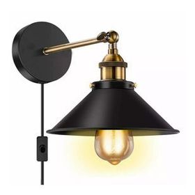 Mylights Retro Rustik Metal Aplik Mafsalı Kablo Anahtarlı Aplik