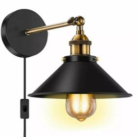 Mylights Retro Rustik Metal Aplik Mafsalı Kablo Anahtarlı Aplik
