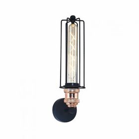 Mylights Retro Rustik Siyah Bakır Mafsalı Aplik Kafes Aplik