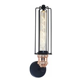 Mylights Retro Rustik Siyah Bakır Mafsalı Aplik Kafes Aplik