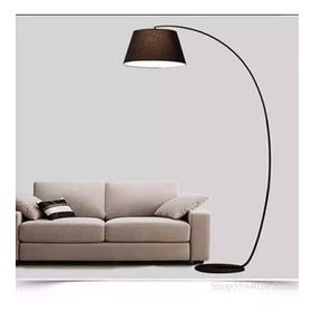 Mylights Retro Rustik Yerden Aydınlatma Siyah Kumas Hareketli Başlık Köşe Lambası Lambader