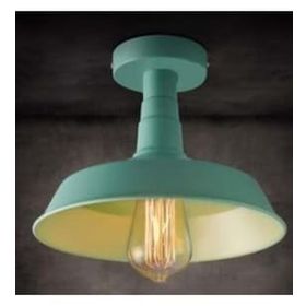 Mylights Retro Vintage Turkuaz Metal Plofonyer Tavan Armatür Avize