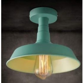 Mylights Retro Vintage Turkuaz Metal Plofonyer Tavan Armatür Avize