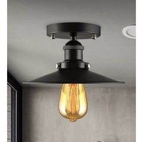Mylights Rustik Mat Siyah 22 cm En Plofonyer Tavan Avize