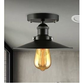 Mylights Rustik Mat Siyah 22 cm En Plofonyer Tavan Avize