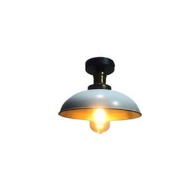 Mylights Siyah İçi Altın Plofonyer Armatür Retro Rustik Tavan Avize