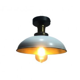 Mylights Siyah İçi Altın Plofonyer Armatür Retro Rustik Tavan Avize