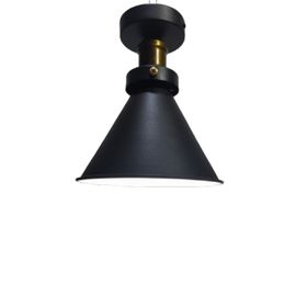 Mylights Siyah İçi Beyaz En 18 cm Retro Ploonyer Tavan Rustik Avize