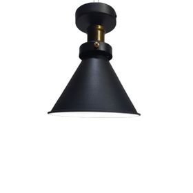 Mylights Siyah İçi Beyaz En 18 cm Retro Ploonyer Tavan Rustik Avize