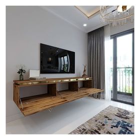 Myniture Home & Living G6117-3 Duvara Monte Gold Üçgen Kulp Çırağan Tv Ünitesi