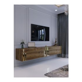 Myniture Home & Living G6300-2 Ceviz Gold Duvara Monte Tv Sehpası