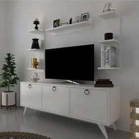 Myniture Home & Living Q3028-1 Kulplu Dolaplı Modern Tv Sehpası