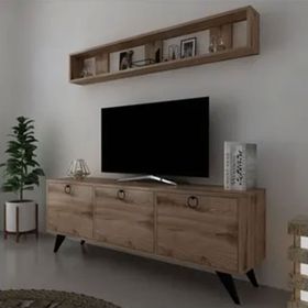 Myniture Home & Living Q3029-3 Kulplu Dolaplı Modern Tv Sehpası