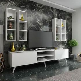 Myniture Home & Living Q3801-1 Beyaz Festival Tv Ünitesi