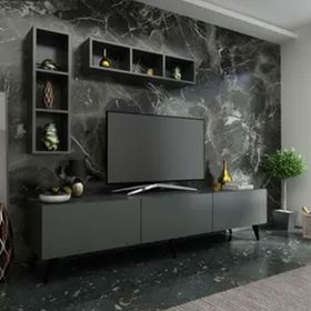 Myniture Home & Living Q3804-4 Antrasit Festival Tv Ünitesi