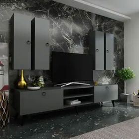 Myniture Home & Living Q3821-4 Antrasit Festival Tv Ünitesi