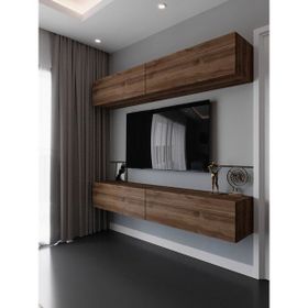 Myniture Home & Living S6112-2 Ceviz Duvara Monte Tv Sehpası