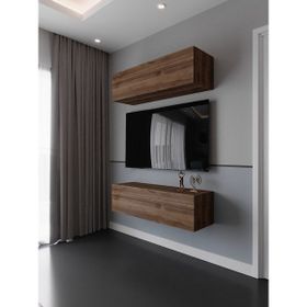 Myniture Home & Living S6113-2 Ceviz Duvara Monte Tv Sehpası