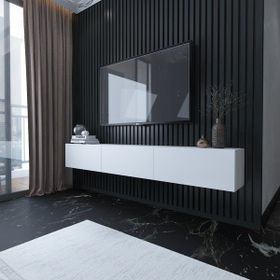Myniture Home & Living S6204-1 Beyaz Duvara Monte Tv Sehpası