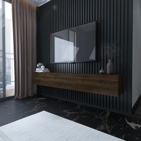 Myniture Home & Living S6204-2 Ceviz Duvara Monte Tv Sehpası