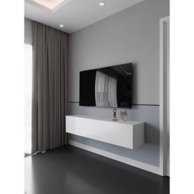 Myniture Home & Living S6205-1 Beyaz Duvara Monte Tv Sehpası