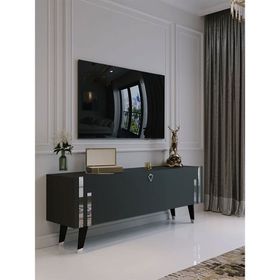 Myniture Home & Living S6302-4 Antrasit Gümüş Minifiks 120 cm Tv Sehpası
