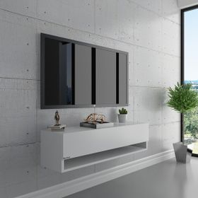 Myniture S6101-1 Beyaz Duvara Monte Tv Sehpası