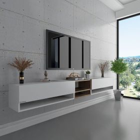 Myniture S6104-1 Beyaz Duvara Monte Tv Sehpası
