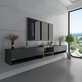 Myniture S6104-4 Antrasit Duvara Monte Tv Sehpası