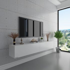 Myniture S6106-1 Beyaz Duvara Monte Tv Sehpası