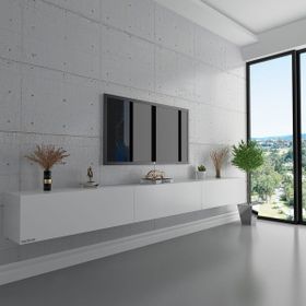 Myniture S6108-1 Beyaz Duvara Monte Tv Sehpası