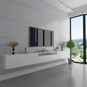 Myniture S6109-1 Beyaz Duvara Monte Tv Sehpası
