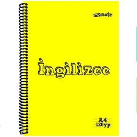 Mynote A4 120 Yaprak Çizgili İngilizce Defter