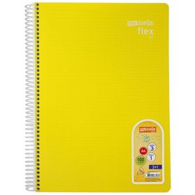 Mynote Flex All 3+1 Seperatörlü A4 160 Yaprak Sarı Defter