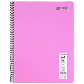 Mynote MFXPA-A440-K Flex Pastel PP Kapak A4 40 Yaprak Kareli Spiralli Defter