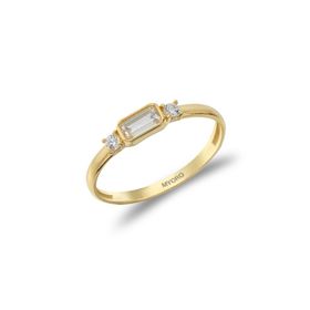 MYOROGOLD 14 Ayar Baget Taşlı Eklem Altın Yüzük