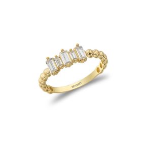 MYOROGOLD 14 Ayar Baget Taşlı Eklem Altın Yüzük