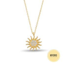 MYOROGOLD 14 Ayar Güneş Altın Kolye