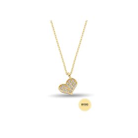 MYOROGOLD 14 Ayar Kalp Figürlü Altın Kolye