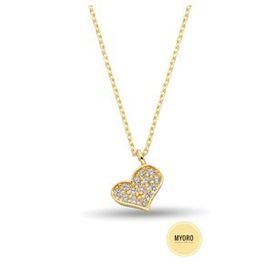 MYOROGOLD 14 Ayar Kalp Figürlü Altın Kolye