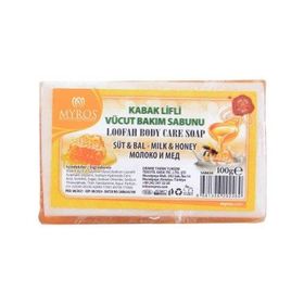 Myros 100 gr Süt Bal Esanslı Kabak Lifli Vücut Bakım Sabunu