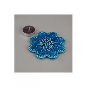 Myros 11 cm Turkuaz Çini Bardak Altlığı