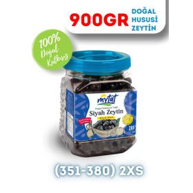 Mytat 900 gr 351-380 2Xs Dogal Gemlik Hususi Siyah Zeytin