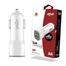 Mytell Universal Universal My-a5 Usb Baslik 2 Usb'li 2100 Mah Beyaz Araç Sarjı